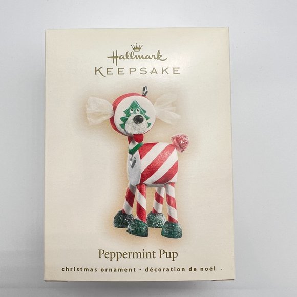 Hallmark Keepsake PEPPERMINT PUP Ornament New In Box 2007 - Picture 2 of 7